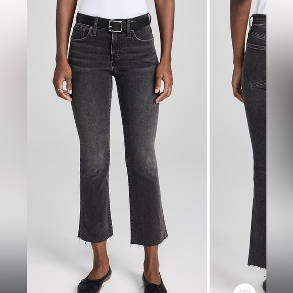 Madewell Denim - Madewell Mid Rise Kick Out Jeans Washed Black size 25